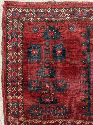 Antique Ersari medallion jallar. 2'1" x 5'5". Some low and medium pile. Cheers.                    