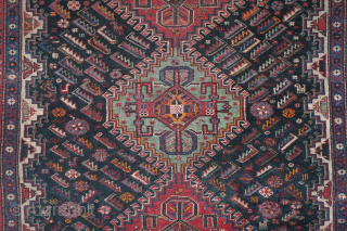 Pretty SW Persian rug. No holes, all ends secured. 3'10" x 5'0" Contact me at steven.malloch@gmail.com or gerrerugs@gmail.com               
