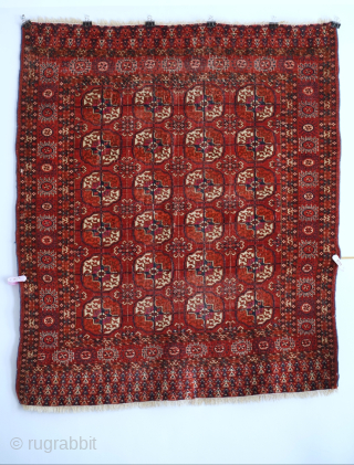 Antique small Tekke wedding rug. It's very pliable and folds like a cloth. Some wear. Please contact me at Steven.malloch@gmail.com or gerrerugs@gmail.com for questions or purchase. Cheers!      