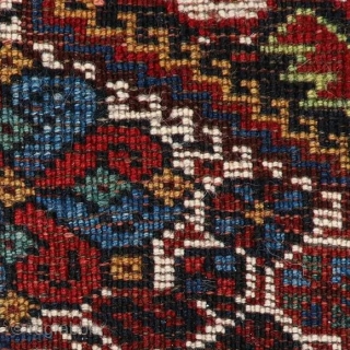 Turn of the century antique Khamseh bird rug. Full pile condition. Quit a wonderful piece. 5'2" x 6'6".               