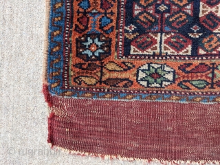 Late 19th century Afshar bag. Unique design with some Kurdish influence. 2'2" x 2'9". Wonderful dyes and soft shiny wool. Great pile condition. Let me know if you need more info.

Cheers.  