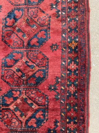 Antique Ersari wedding rug. Full pile, soft wool, natural dyes. 3'6" x 5'0" or 152 x 92cm                