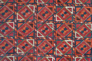 Antique Beshir/Northern Afghan type square rug. Great wool and colors. Contact me at steven.malloch@gmail.com or gerrerugs@gmail.com for purchase or questions.             
