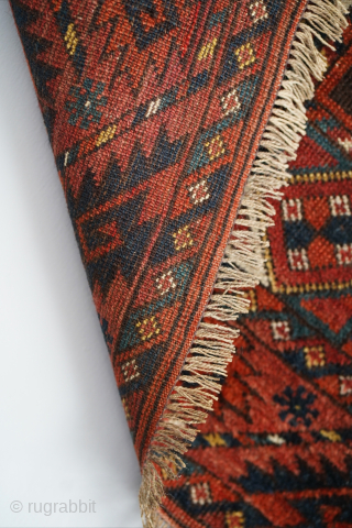 Antique Beshir/Northern Afghan type square rug. Great wool and colors. Contact me at steven.malloch@gmail.com or gerrerugs@gmail.com for purchase or questions.             