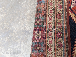 Antique, skinny Kurdish runner. It has a great deep blue field.

2'9" x 13'5" or 84 x 409cm

Please contact me at: steven.malloch@gmail.com or gerrerugs@gmail.com          