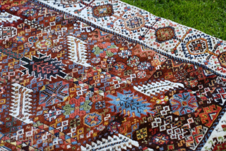 Mid 19th century Shekarlu rug is from the Jim Dixon collection. It has very thick pile.

5x7ft or 152 x 214cm

Contact me at steven.malloch@gmail.com or gerrerugs@gmail.com for purchase or questions. Cheers.   
