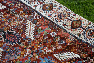 Mid 19th century Shekarlu rug is from the Jim Dixon collection. It has very thick pile.

5x7ft or 152 x 214cm

Contact me at steven.malloch@gmail.com or gerrerugs@gmail.com for purchase or questions. Cheers.   