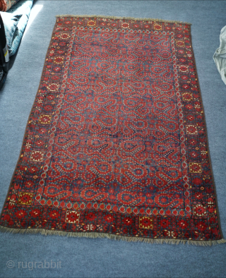 Antique Ersari Beshir snake rug, 3rd quarter 19th century or earlier. 8'3" x 5'8" or 252 x 172cm. The photos include inside and outdoor photos. Message me for more info or purchase  ...