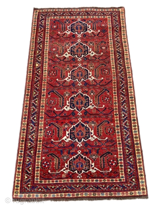 Second half 19th century Ersari Beshir rug. Wonderful piece and rare in this size. Some border repairs. 110 x 205 or 3'8" x 6'9"         