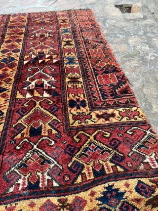 Nice 19th century Ersari Beshir fragment. Full pile with great color and soft wool.                   