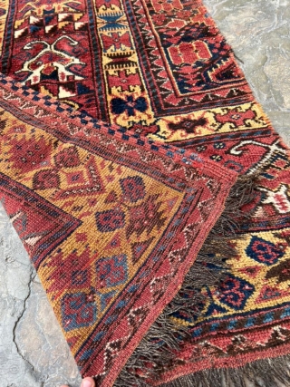 Nice 19th century Ersari Beshir fragment. Full pile with great color and soft wool.                   