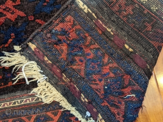 Antique Timuri main rug. 3'9" x 9'3". Wonderful ends with soumak technique. Great pile. This piece would have originally been woven in two halves. One end has been sewn back on. Still,  ...