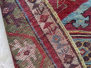 19th century Turkish Kirsehir, Mudjur prayer rug. Beautiful, natural colors. 3'5" x 5'5" or 103 x 163cm. Some repiling in the field, no large repairs        