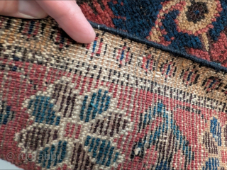 Antique Sistan Baluch rug with cotton warps and an Afshar design. 6'3" x 3'9" or 190 x 114cm. Please contact me at steven.malloch@gmail.com or gerrerugs@gmail.com for purchase or questions. Cheers.   