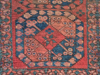 Antique Ersari wedding rug. Rare border and an overall charming rug.

3'0" x 3'4" or 92 x 102cm

Please contact me at steven.malloch@gmail.com or gerrerugs@gmail.com for purchase or questions. Cheers.     