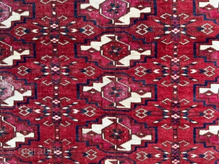 19th century Tekke chuval with lots of magenta silk. Corroded silk but overall great condition. 3'10" x 2'5" or 117 x 24cm. Contact me at: gerrerugs@gmail.com or Steven.malloch@gmail.com     