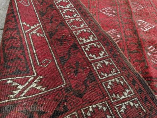 Beautiful 1920's Afghan Purdah / Ensi from the village of Chakesh. Great soft wool with wonderful sheen. One small 1in hole. Hard to capture the colors right in photos because of the  ...