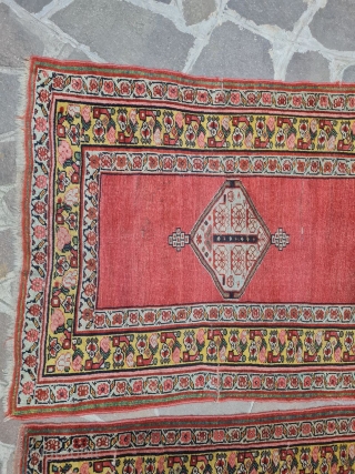 antique twins runner northwest iran need small reparation size :515x118 cm                      