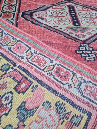 antique twins runner northwest iran need small reparation size :515x118 cm                      