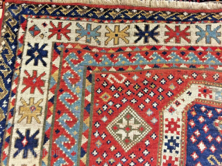 Caucasian Sewan (Sevan) Kazak Rug, MIS:210x159 CM Good Condition                        