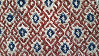 Qashqai Khurjin (saddlebag )
Textile size :95 x 52 cm
Wool on wool 
Natural color ( yes )
front :
Flatweave (twisted technique )( Shiraki )
back :
Flatweave ( twisted  technique )( Shiraki )
Age 95 years  ...