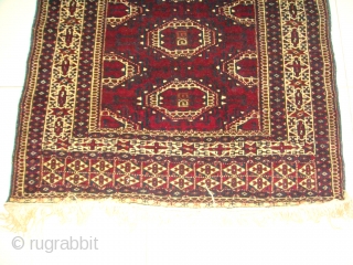 Rare, Early 20thCentury Turkmen Salyr/Salor "Namazlyk". Wool on Wool. 121cm x 93cm.
Near Excellent condition.                   