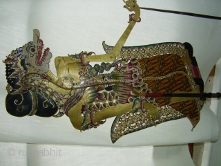 Wayang Kulit Javanese Shadow Puppet : Devi Durga
.
.
A character associated with the Mahabharata. Wife of Batara Guru at first. 
Her name was Dewi Uma or Dewi Umayi, when she had a beautiful  ...