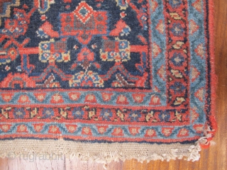 A Senneh rug, late nineteenth century. Very good overall condition for age. Size is 103cm x 63cm. 40.55" x .24.8"             