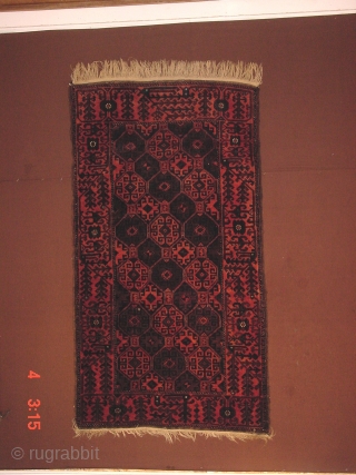 wonderful antique full pile baluch tentrug great kelim headends and original selvedges, no repairs, no stains,  has been hanging horizontal ,small  hanging rings can be removed without damage , silky  ...