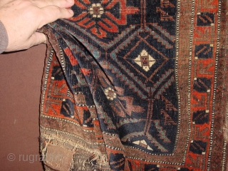 around 1860 baluch northwest persia with fabulous natural colors, great fineness, some tiny repairs, 

77x76cm
2.6x2.5ft                  