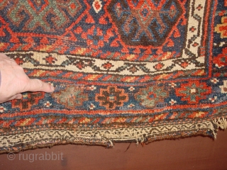 wonderful antique tribal jaff kurdiskh sanjabi, great natural colors, some small repiling  wonderful zigzag drawing, no stains

great size  114x82cm  3.8x2.7ft
          