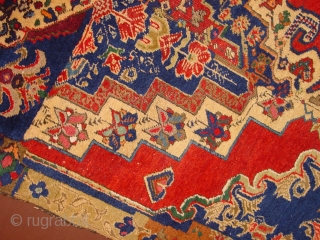 fabulous very antique 1870? wagireh anatolian, Kirsehir? silky shiny wool, all wool, fabulous natural colos, no repairs, some corosion in the walnut, minimal wear, oiginal headends and selvedges, great pile, very rare  ...