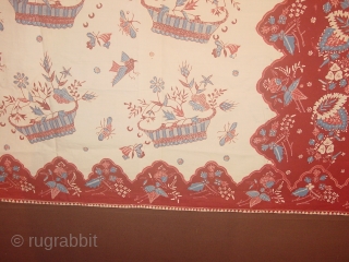 wonderful antique sarong, kain pangang, batik belanda tulis, indonesia, small tear (12cm, 0.4ft), a few pinpint holes, small corner repair, no stains, clean, wonerful top quality fabric, from 1920

196x105cm
6.5x3.5ft    
