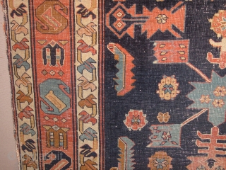 oldest karabagh caucasian, I have seen, wonderful drawing, great natural colors, it has wear as is clear, no repairs!
maybe 1860 or so

136x202cm

4.5x6.7ft
           