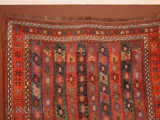 wondeful condition, great natural colors, great pile, headends professionale secured and complete, tibal kurd
not perfectly rectangular, flat laying, no repairs, no stains
great size 140x250cm
4.7x8.3ft         