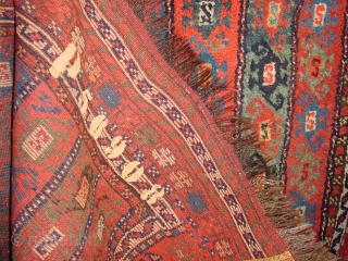 wondeful condition, great natural colors, great pile, headends professionale secured and complete, tibal kurd
not perfectly rectangular, flat laying, no repairs, no stains
great size 140x250cm
4.7x8.3ft         