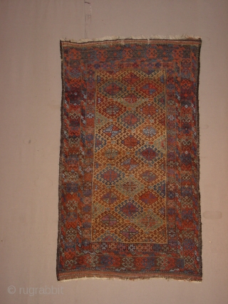 99x171cm
3.3x5.7ft
In wonderful Original condition,
east anatolian? or baluch.
no repairs!!! Original kelim beards!! and wonderful natural colors                  