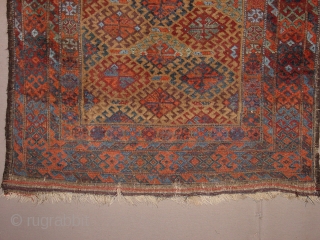 99x171cm
3.3x5.7ft
In wonderful Original condition,
east anatolian? or baluch.
no repairs!!! Original kelim beards!! and wonderful natural colors                  