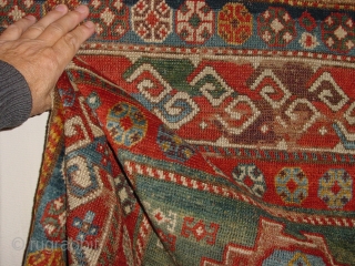 wonderful antique 1840 CAUCASIAN RUG FRAGMENT, clean, flexible, no stains, fabulous natural colors

125x82cm
4.2x2.7ft                    