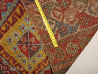 wonderful antique 1840 CAUCASIAN RUG FRAGMENT, clean, flexible, no stains, fabulous natural colors

125x82cm
4.2x2.7ft                    