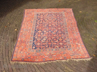 fabulous pre 1900 antique bidjar rug , all wool!!! superbe natural colors, complete headends, no stains, no tears, no holes, no repairs           