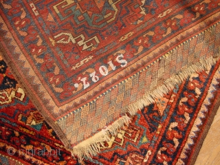 antique turkoman ersari weddingrug, small repairin kelimbeard with light blue colored wool, two spots of low pile, further great pile!!!, no repairs, soft silky felling wool, flat laying, great original selvedges
107x145cm
3.6x4.8ft  