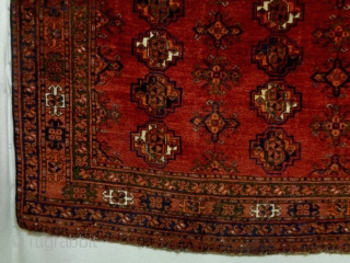 xxl Fine Turkmen Kizilayak Cuval
Size: 185x110cm (6.2x3.7ft)
Natural colors, made in circa 1910, there is low pile at some small areas (see picture 10 and 11)        