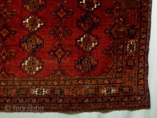 xxl Fine Turkmen Kizilayak Cuval
Size: 185x110cm (6.2x3.7ft)
Natural colors, made in circa 1910, there is low pile at some small areas (see picture 10 and 11)        