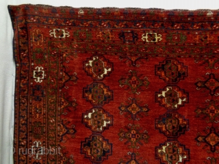 xxl Fine Turkmen Kizilayak Cuval
Size: 185x110cm (6.2x3.7ft)
Natural colors, made in circa 1910, there is low pile at some small areas (see picture 10 and 11)        