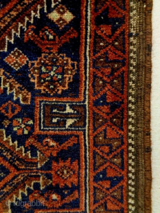 Salar Kahni Baluch
Size: 45x87cm (1.5x2.9ft)
Natural colors, full pile, made in circa 1910                     