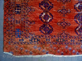 Kizilayak Cuval
Size: 150x90cm
Natural colors (except one color is faded), made in period 1910                    