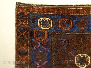 19th Century Baluch Bagface
Size: 84x70cm
Natural colors, the green color is oxidation                      