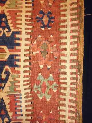 1850 Konya Karapinar/Opruk Kilim
Size: 100x300cm (3.3x10.0ft)
Natural colors                          