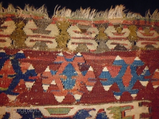 1850 Konya Karapinar/Opruk Kilim
Size: 100x300cm (3.3x10.0ft)
Natural colors                          